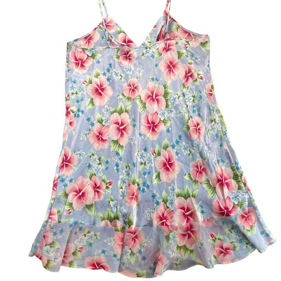 VTG Cabernet Satin Wrap Robe W/ Chemise Nightgown Sz L Floral Silky Romantic - Picture 4 of 14